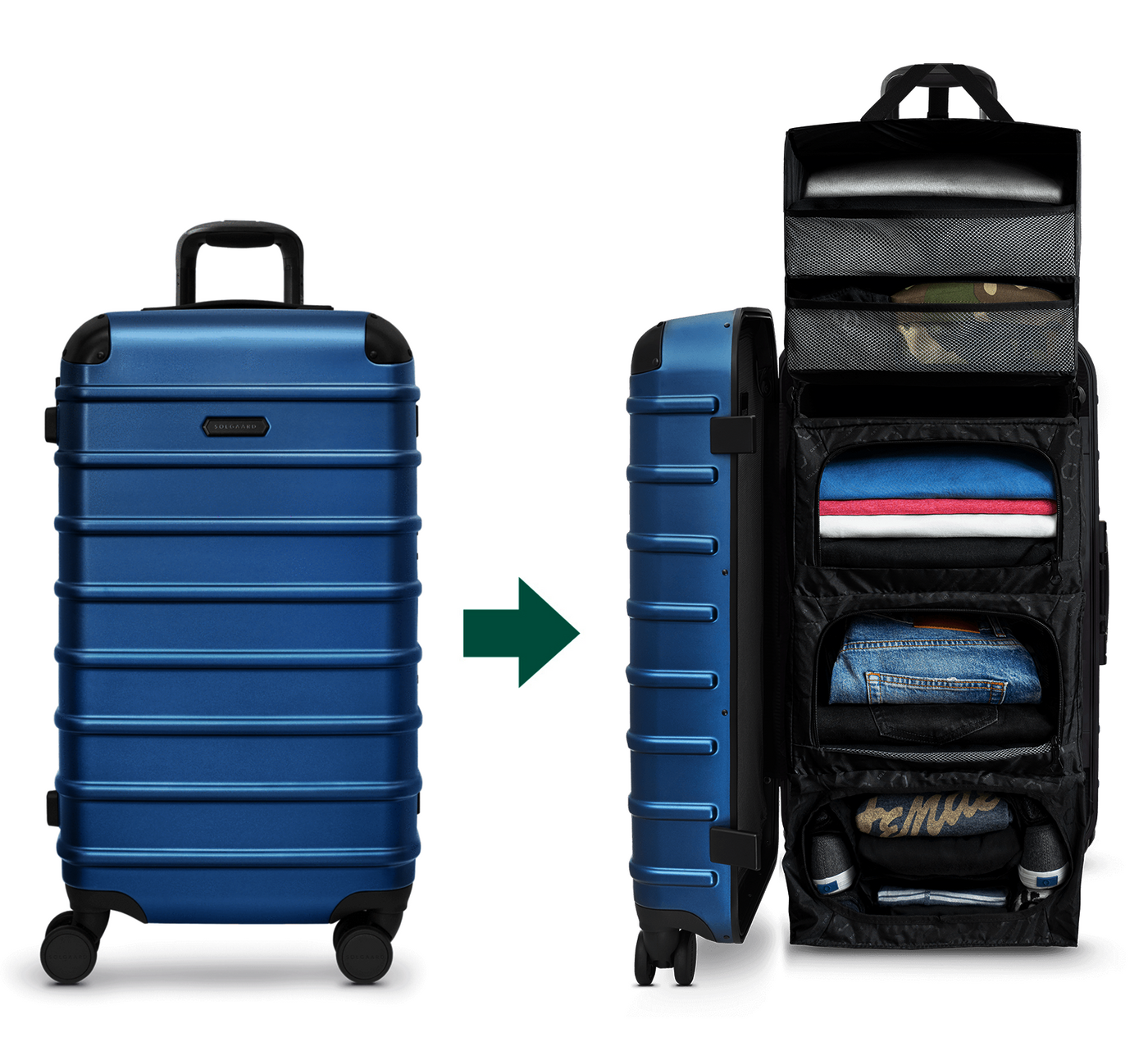 SOLGAARD スーツケース 91L 大容量 青 ドイツ | camillevieraservices.com